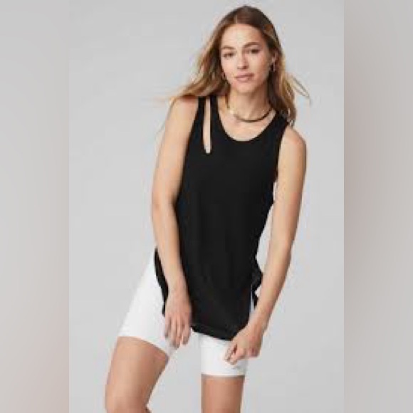 ALO Yoga Black Tank Top - Picture 1 of 7